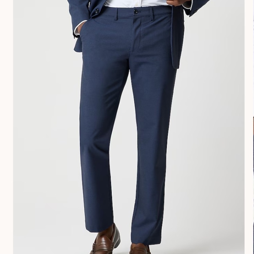 J crew dark navy Slim-fit Thompson performance suit pant